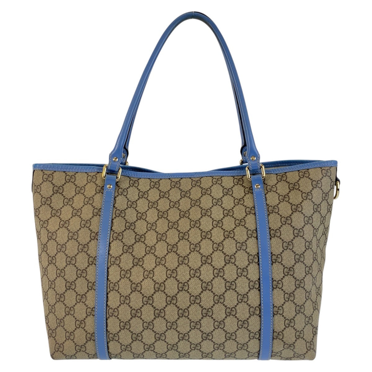 17448
GUCCI グッチ ベージュ ブルー ゴールド金具 GGスプリームキャンバス / レザー 197953 トートバッグ ショルダーバッグ  レディース