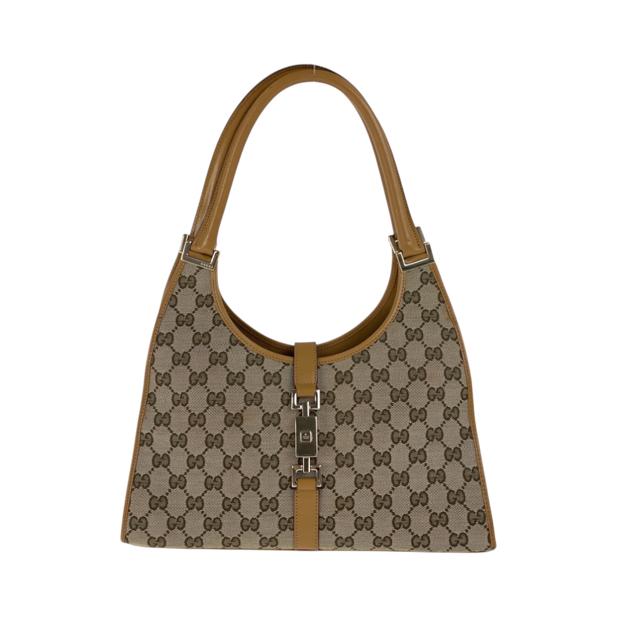 17449
GUCCI グッチ ジャッキー ベージュ ライトブラウン ゴールド金具 GGキャンバス 002 1067 ショルダーバッグ ハンドバッグ  レディース