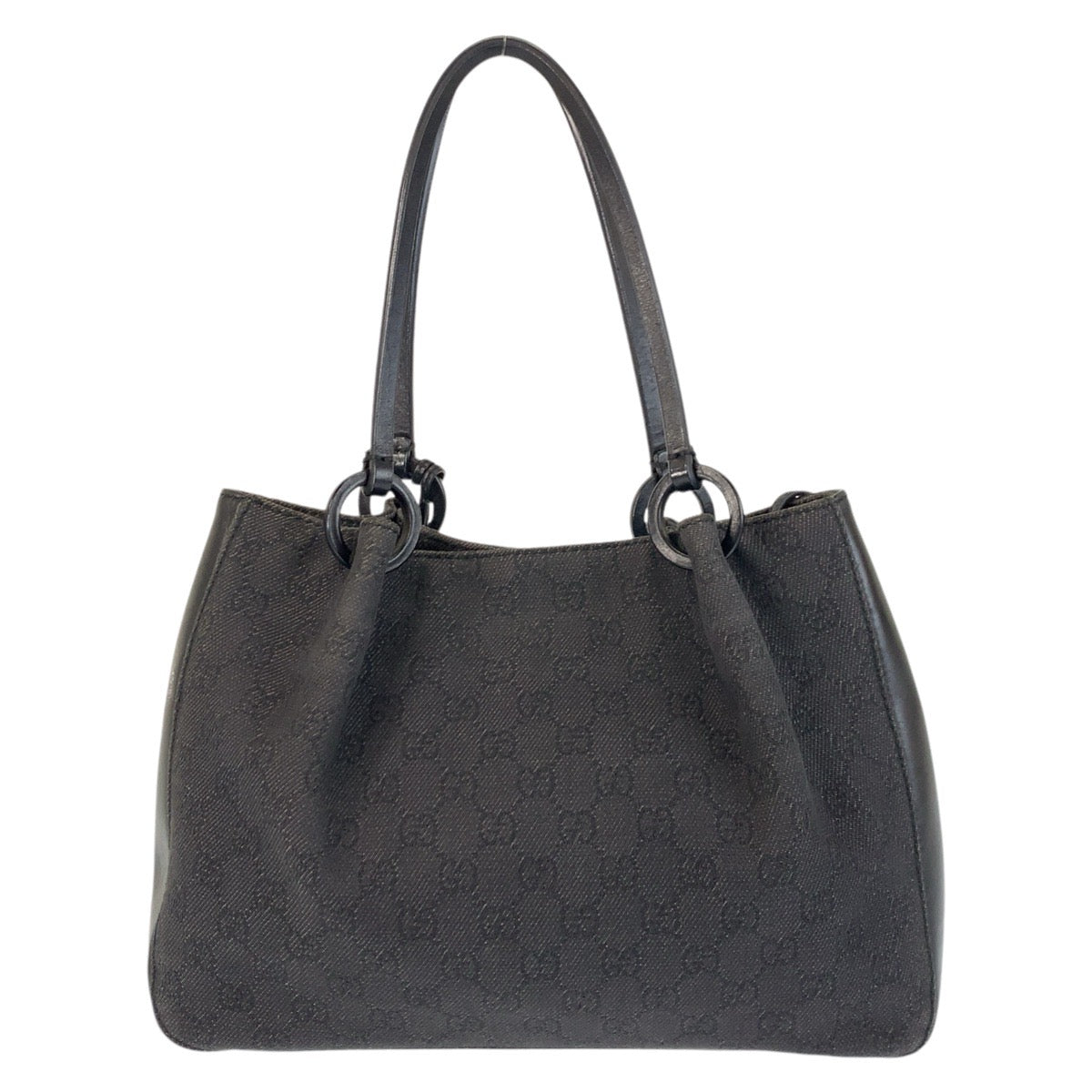 17450
GUCCI グッチ ブラック 黒 GGキャンバス / レザー 101919 トートバッグ ショルダーバッグ  レディース AB33