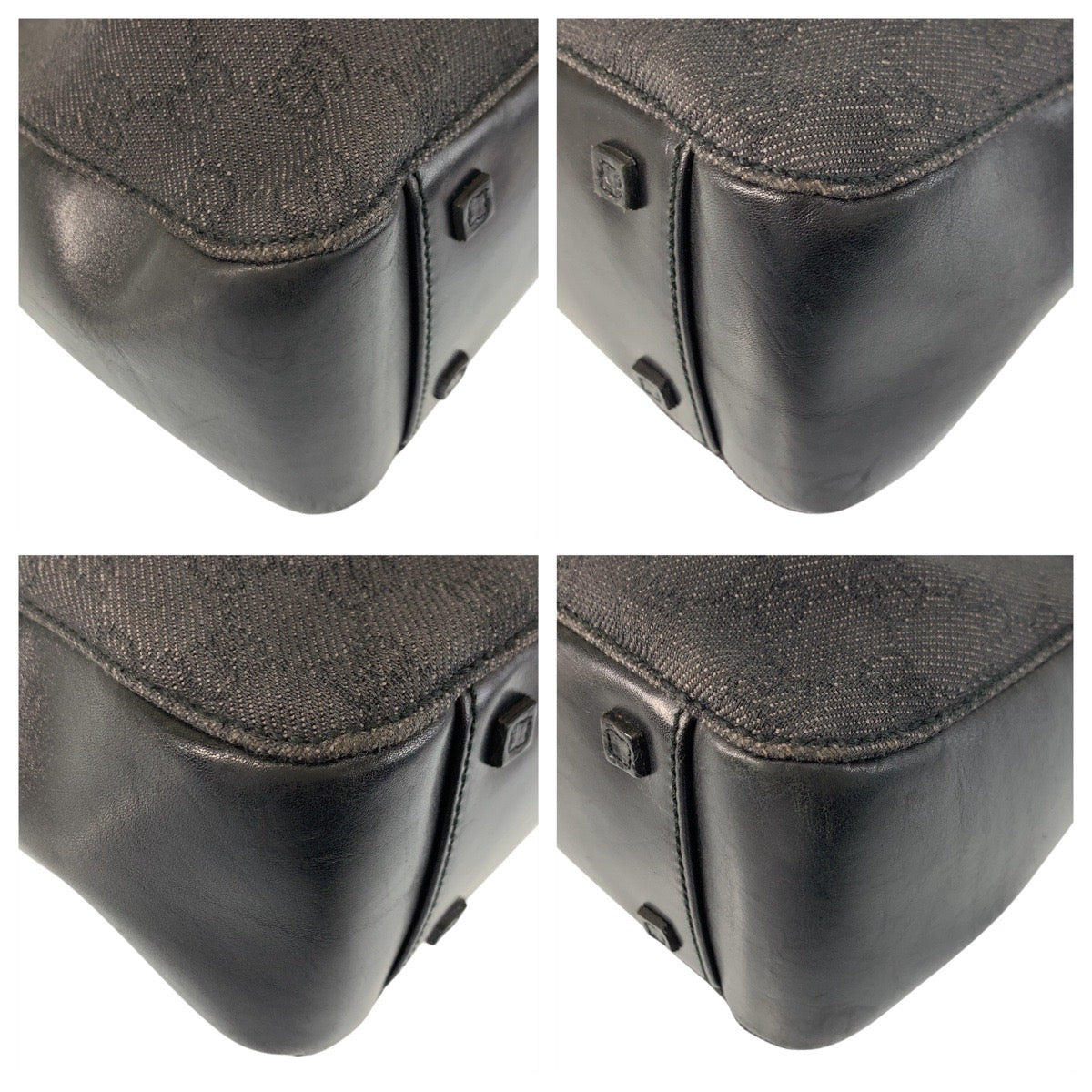 17450
GUCCI グッチ ブラック 黒 GGキャンバス / レザー 101919 トートバッグ ショルダーバッグ  レディース AB33
