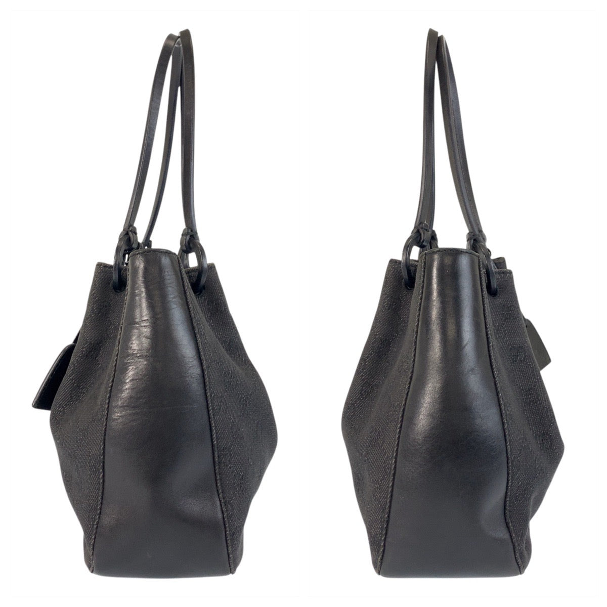 17450
GUCCI グッチ ブラック 黒 GGキャンバス / レザー 101919 トートバッグ ショルダーバッグ  レディース AB33