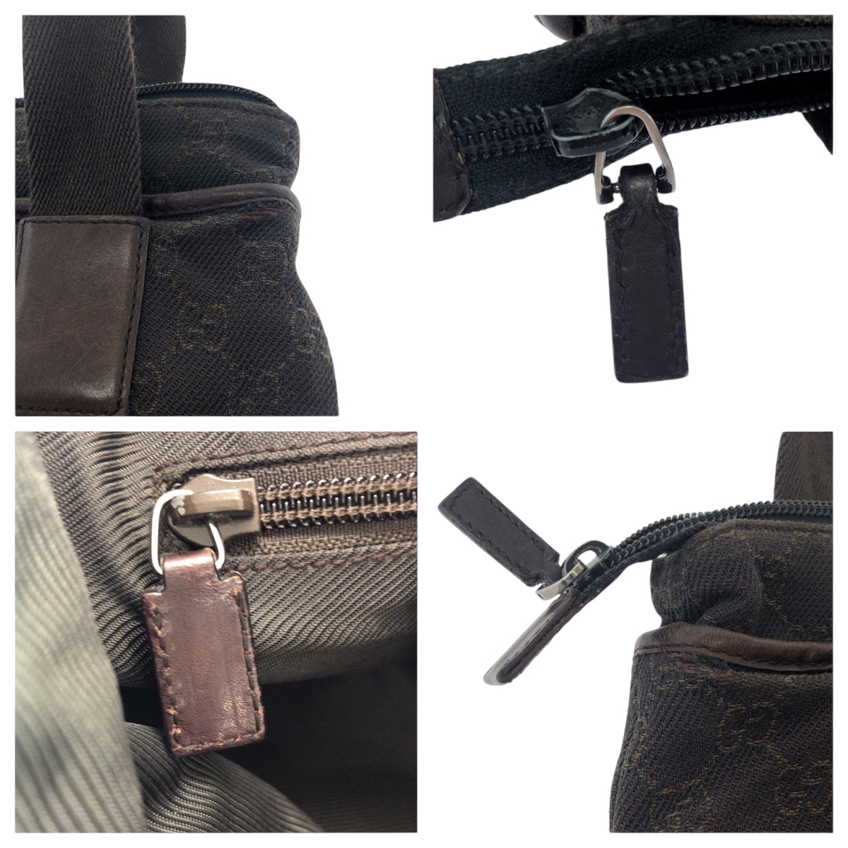 17451
GUCCI グッチ ブラウン シルバー金具 GGキャンバス 28893 トートバッグ ハンドバッグ  レディース AB16