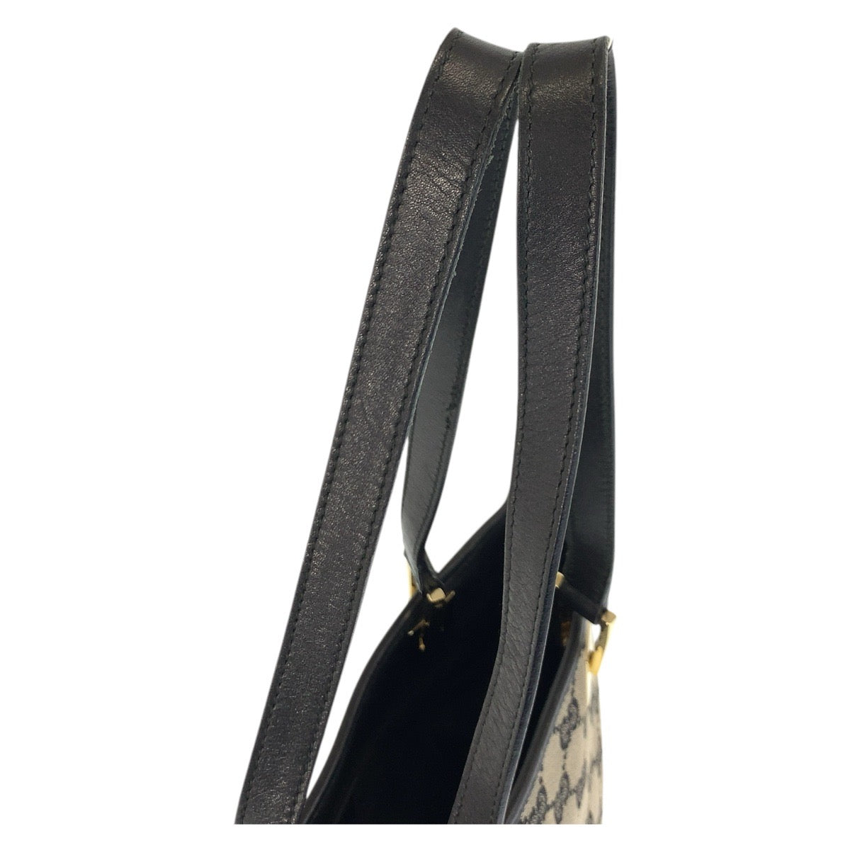 17452
GUCCI グッチ グレー ブラック 黒 ゴールド金具 GGキャンバス / レザー 002 1099 トートバッグ ショルダーバッグ  レディース AB39