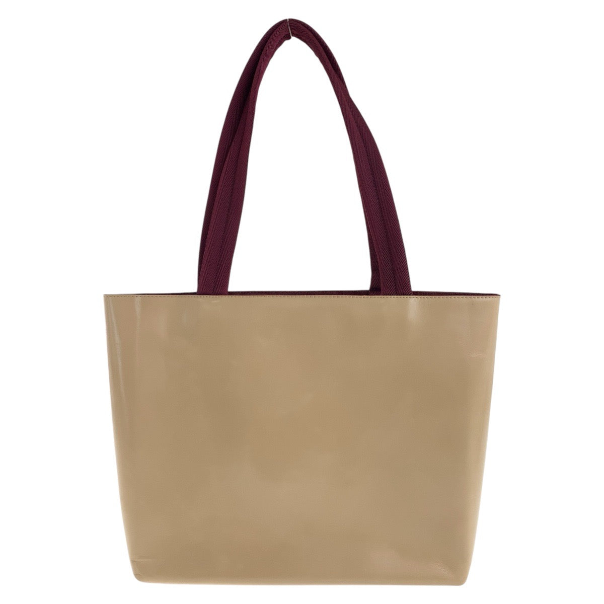 17455
PRADA プラダ パンチング ベージュ ボルドー レザー / スウェード トートバッグ ハンドバッグ  レディース