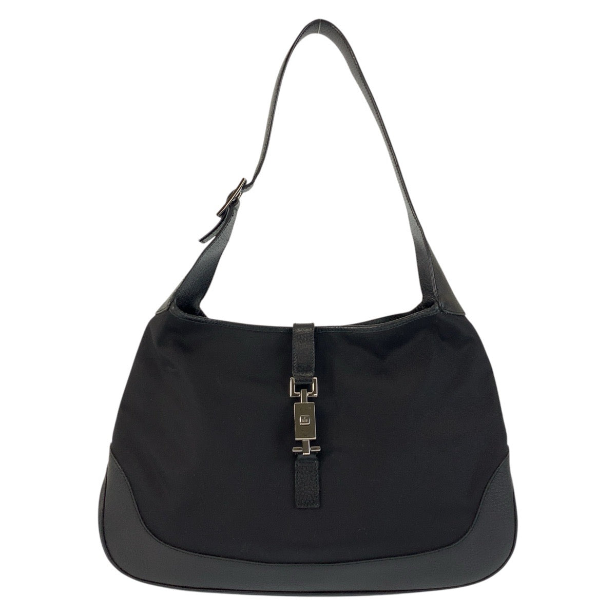 17458
GUCCI グッチ ジャッキー ブラック 黒 ナイロン / レザー 001 3346 ホーボー ショルダーバッグ レディース ABP48