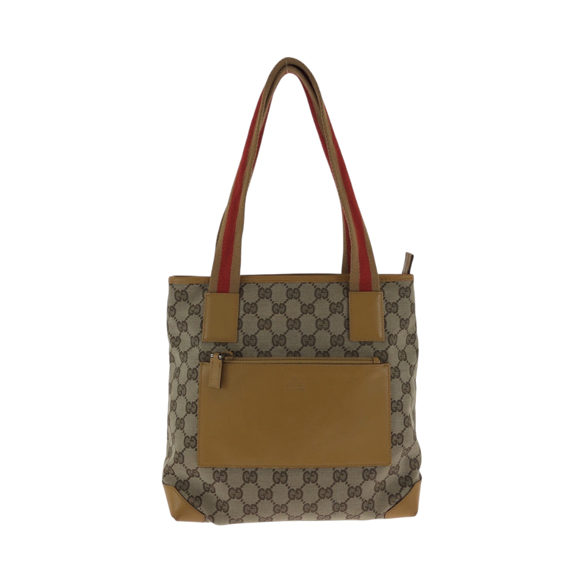 17459
GUCCI グッチ ベージュ キャメル オレンジ シルバー金具 GGキャンバス 019 0402 ハンドバッグ トートバッグ  レディース AB33