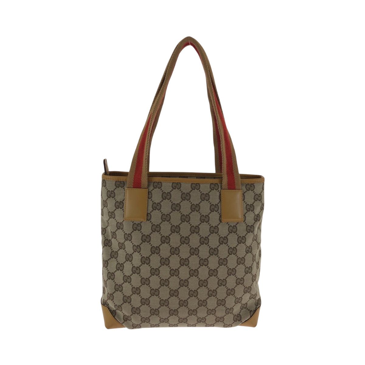 17459
GUCCI グッチ ベージュ キャメル オレンジ シルバー金具 GGキャンバス 019 0402 ハンドバッグ トートバッグ  レディース AB33