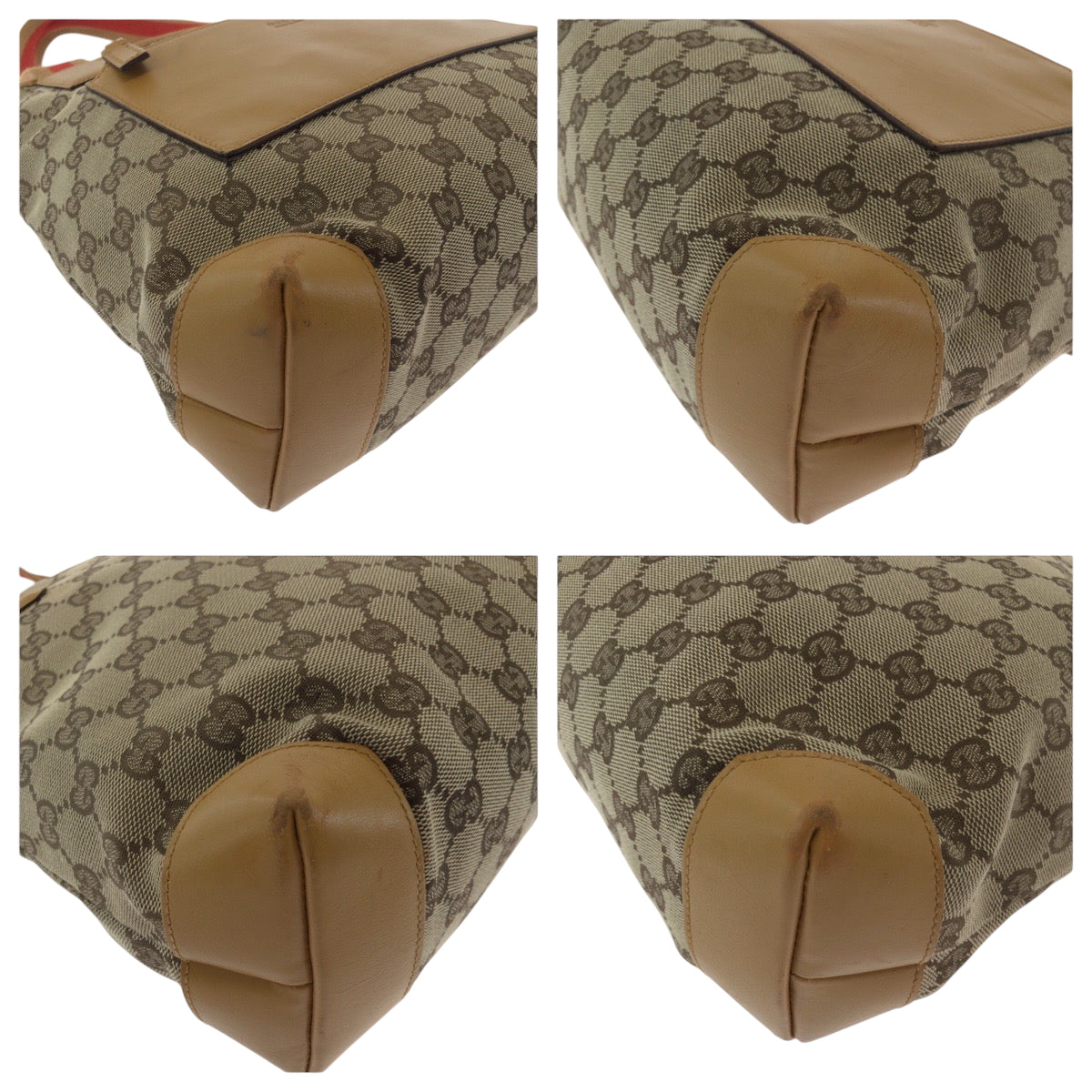 17459
GUCCI グッチ ベージュ キャメル オレンジ シルバー金具 GGキャンバス 019 0402 ハンドバッグ トートバッグ  レディース AB33