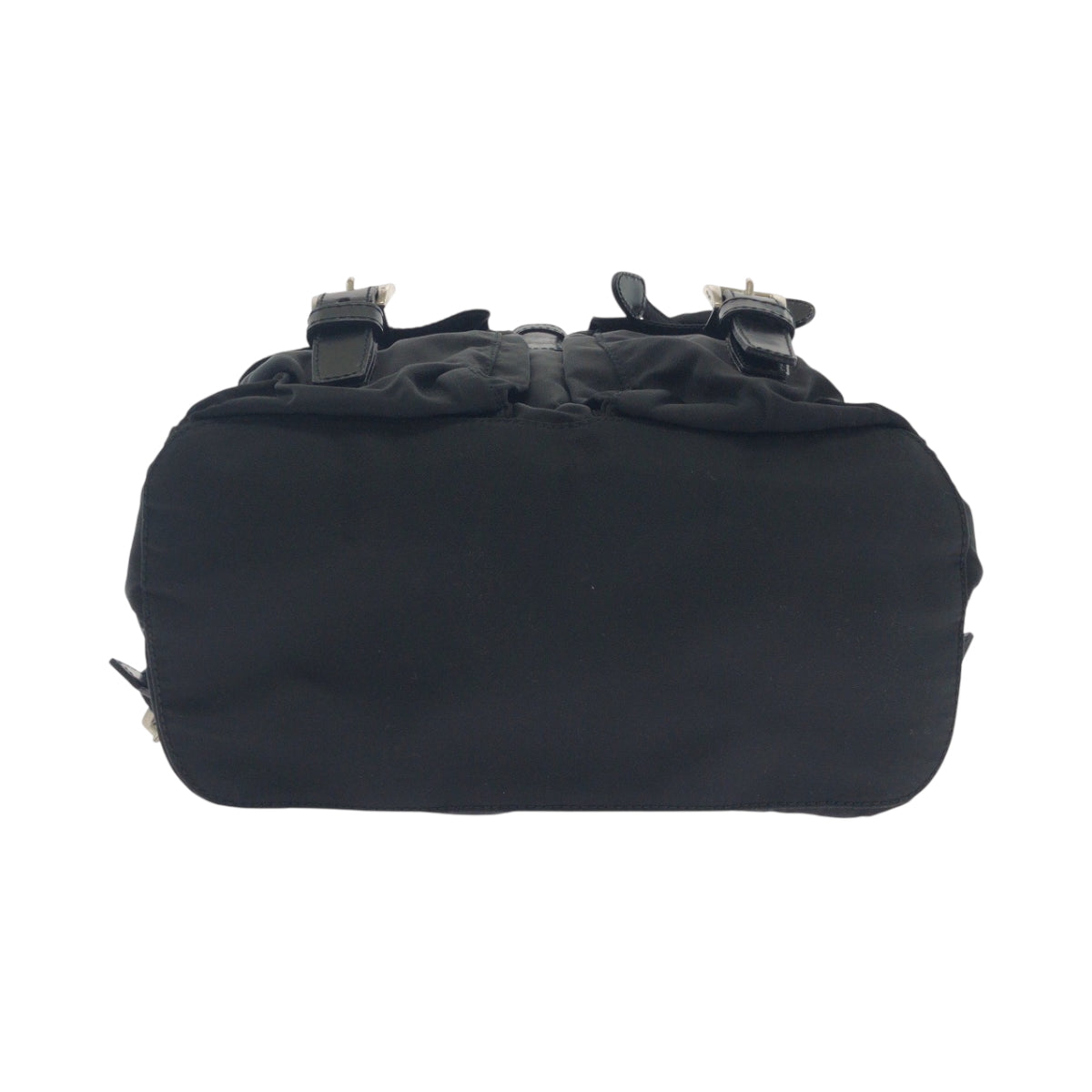 17460
PRADA プラダ テスート 三角ロゴプレート ブラック 黒 シルバー金具 ナイロン B6677 リュックサック バックパック  レディース AB43