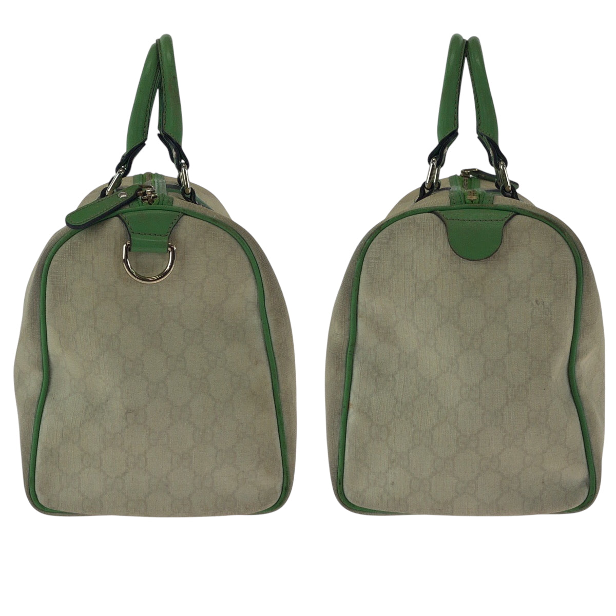 17461
GUCCI グッチ ジョイライン ベージュ ブラック グリーン ゴールド金具 PVC 189895 ハンドバッグ ミニボストンバッグ  レディース