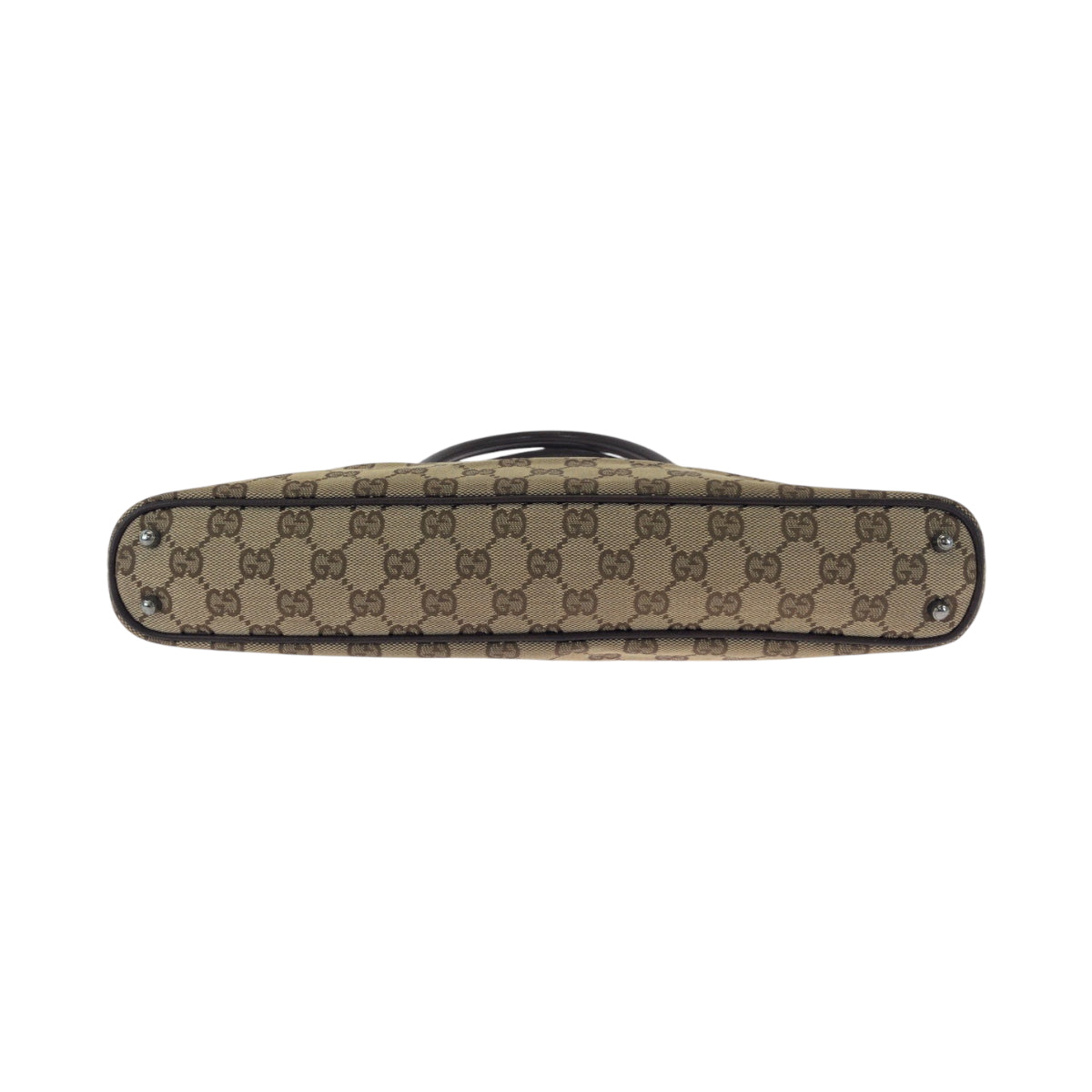 17462
GUCCI グッチ ベージュ ダークブラウン シルバー金具 GGキャンバス 113015 トートバッグ ハンドバッグ  レディース ABP35