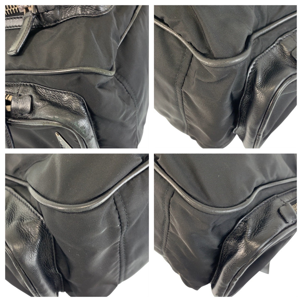 17464
PRADA プラダ テスート 三角ロゴプレート ブラック 黒 シルバー金具 ナイロン ショルダーバッグ メッセンジャーバッグ  メンズ AB22
