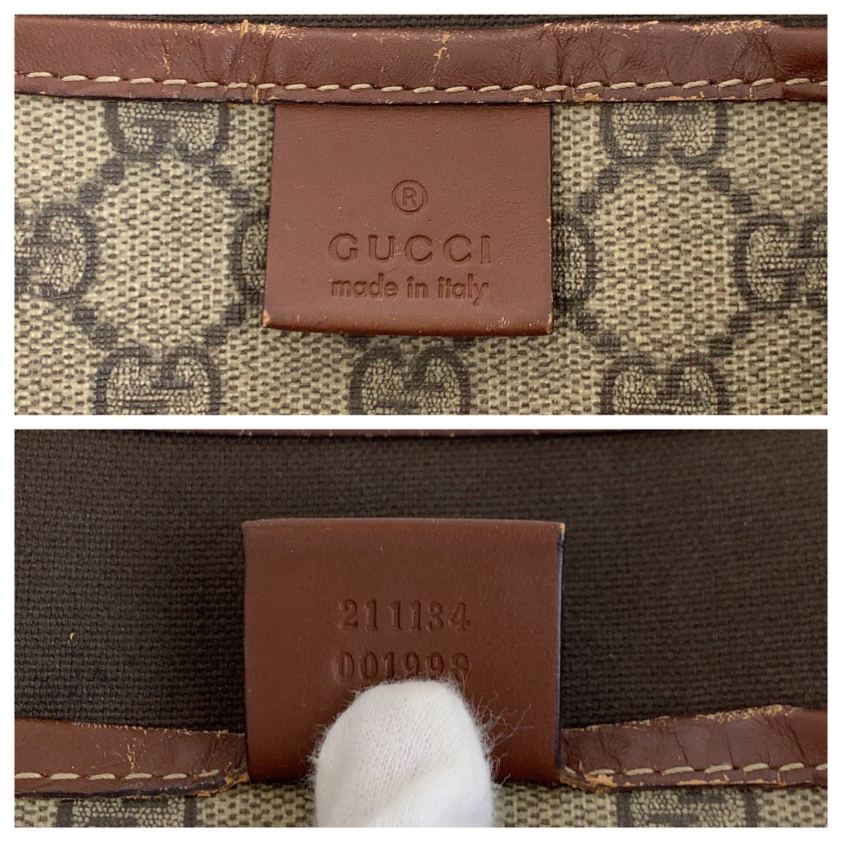 17468
GUCCI グッチ シェリーライン ベージュ ブラウン ゴールド金具 GGスプリームキャンバス 211134 トートバッグ ハンドバッグ  レディース
