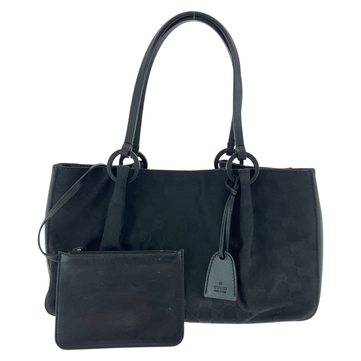 17469
GUCCI グッチ ブラック 黒 GGキャンバス / レザー 94898 トートバッグ ショルダーバッグ  レディース AB22