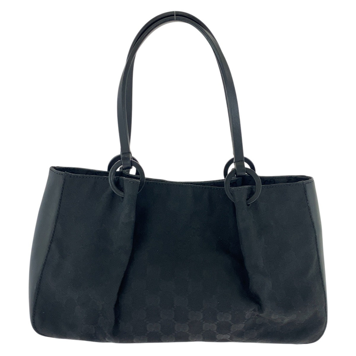 17469
GUCCI グッチ ブラック 黒 GGキャンバス / レザー 94898 トートバッグ ショルダーバッグ  レディース AB22