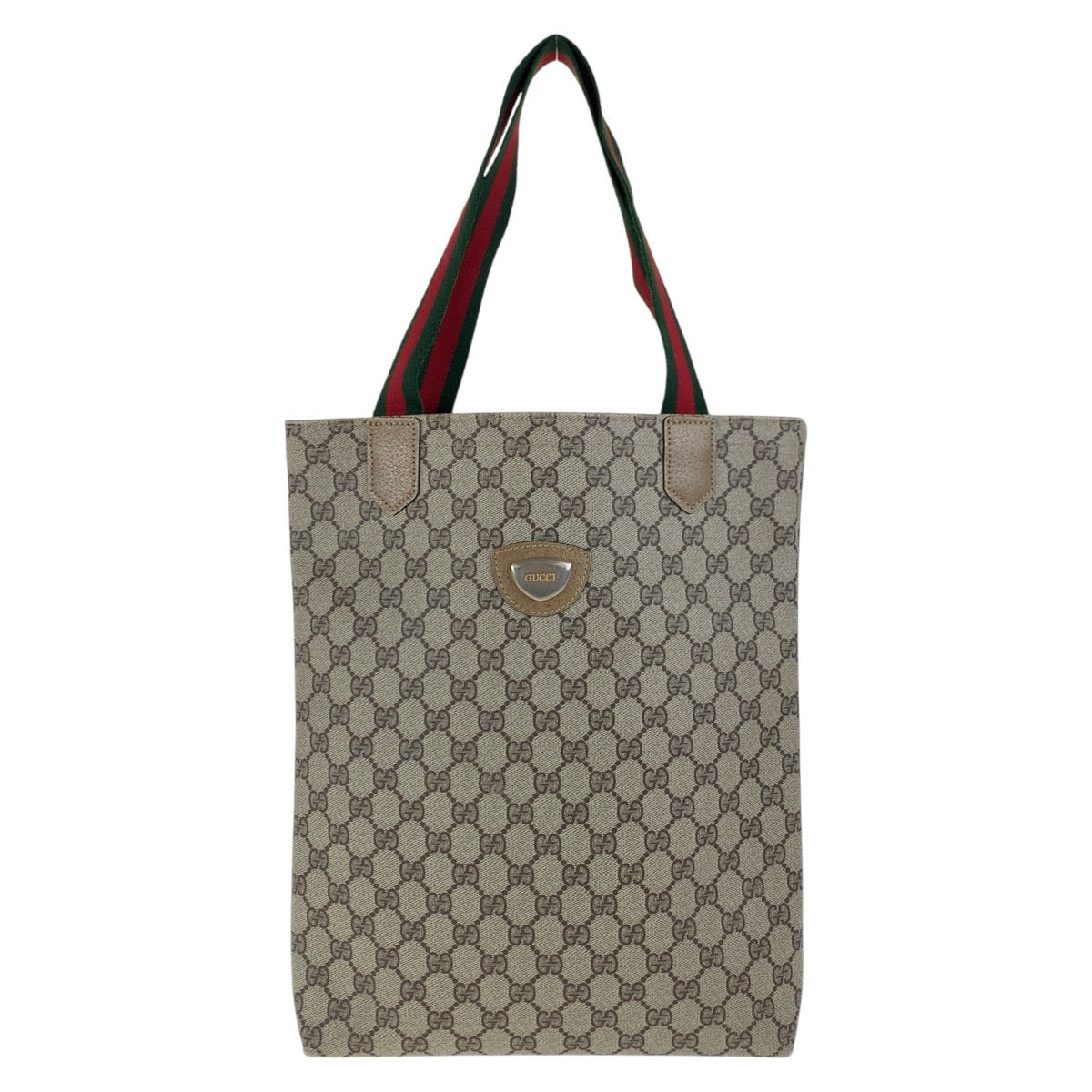 17470
GUCCI グッチ ヴィンテージ オールドグッチ シェリーライン ブラウン ゴールド金具 GGスプリームキャンバス / レザー トートバッグ ショルダーバッグ  レディース
