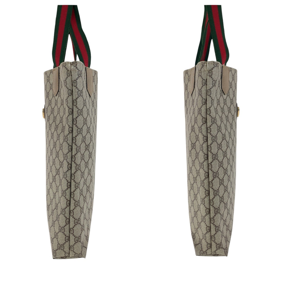 17470
GUCCI グッチ ヴィンテージ オールドグッチ シェリーライン ブラウン ゴールド金具 GGスプリームキャンバス / レザー トートバッグ ショルダーバッグ  レディース