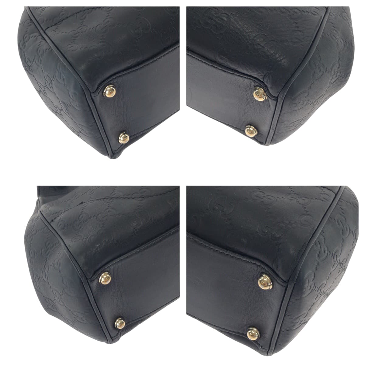 17471
GUCCI グッチ ニュージャッキー ブラック 黒 ゴールド金具 レザー 145819 ハンドバッグ ショルダーバッグ  レディース