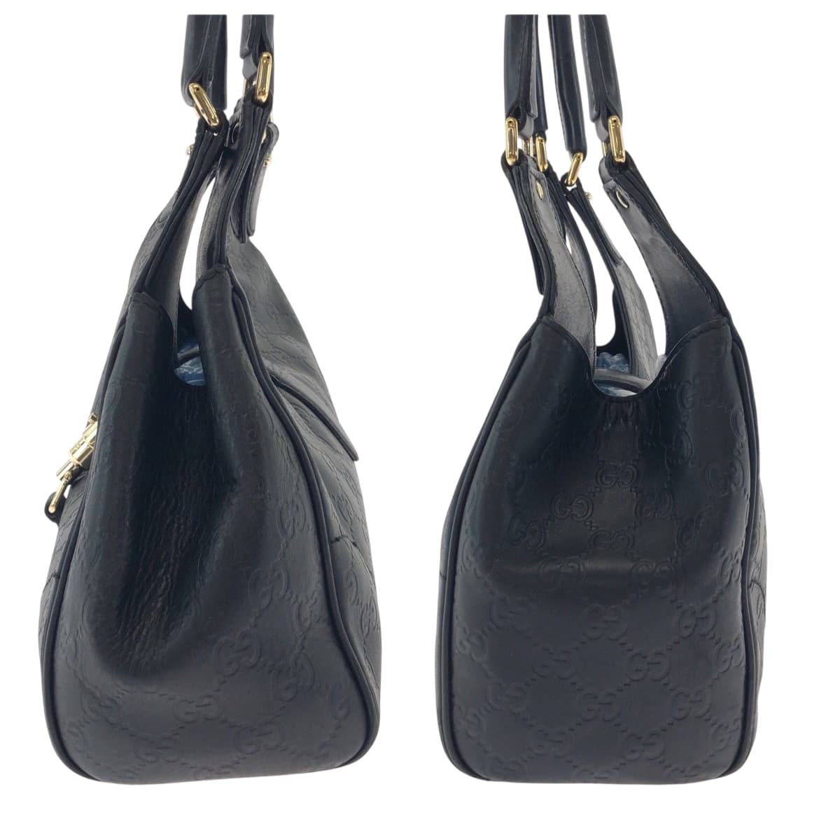17471
GUCCI グッチ ニュージャッキー ブラック 黒 ゴールド金具 レザー 145819 ハンドバッグ ショルダーバッグ  レディース