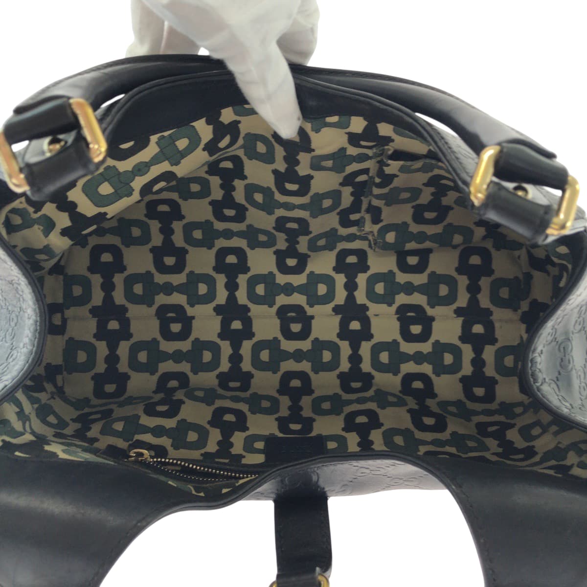 17471
GUCCI グッチ ニュージャッキー ブラック 黒 ゴールド金具 レザー 145819 ハンドバッグ ショルダーバッグ  レディース