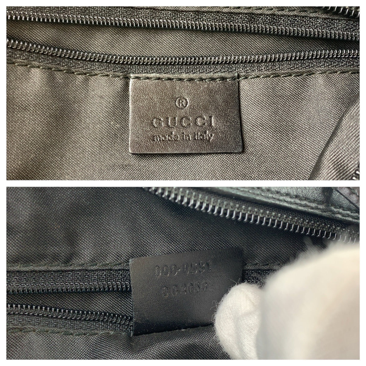 17472
GUCCI グッチ バンブー GG柄 ブラック 黒 シルバー金具 ナイロン / レザー 000 0531 ショルダーバッグ レディース AB32