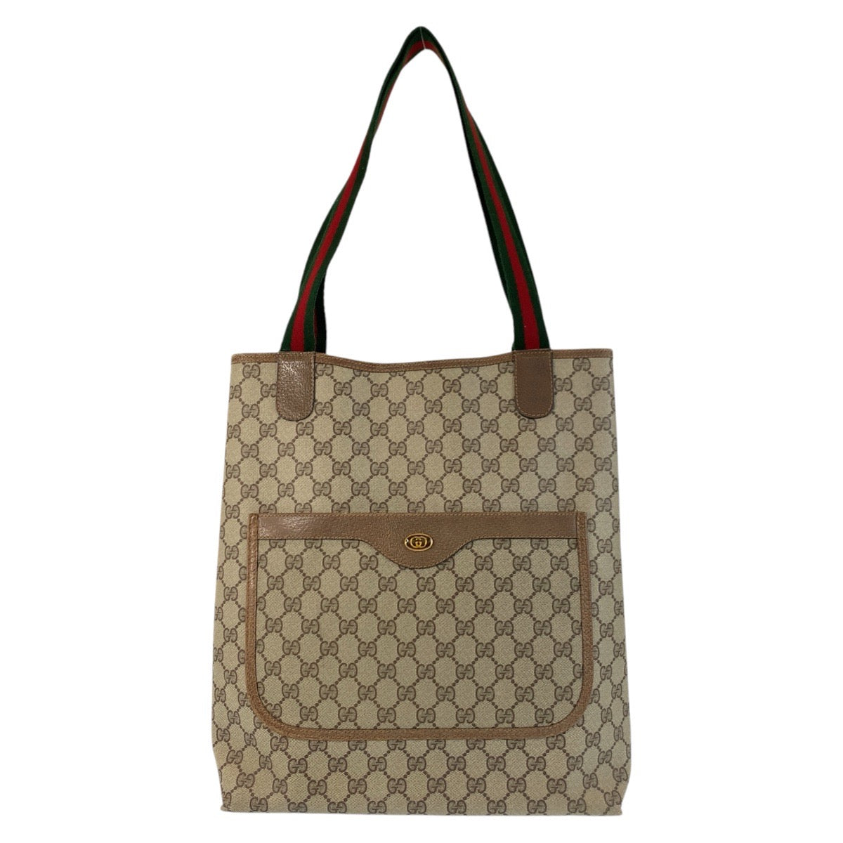 17473
GUCCI グッチ シェリーライン オールドグッチ ベージュ ゴールド金具 GGスプリームキャンバス / レザー 39 02 003 トートバッグ ショルダーバッグ  レディース