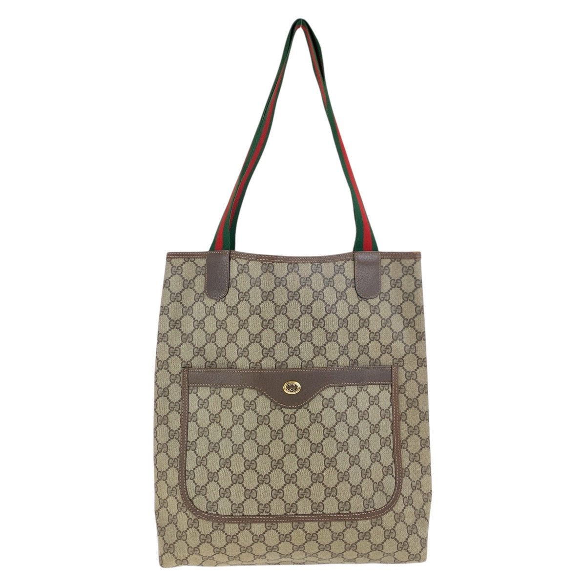 17475
GUCCI グッチ ヴィンテージ オールドグッチ シェリーライン ブラウン GGスプリームキャンバス / レザー 39 02 003 トートバッグ ショルダーバッグ  レディース ABP33