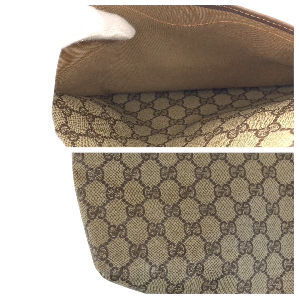 17475
GUCCI グッチ ヴィンテージ オールドグッチ シェリーライン ブラウン GGスプリームキャンバス / レザー 39 02 003 トートバッグ ショルダーバッグ  レディース ABP33