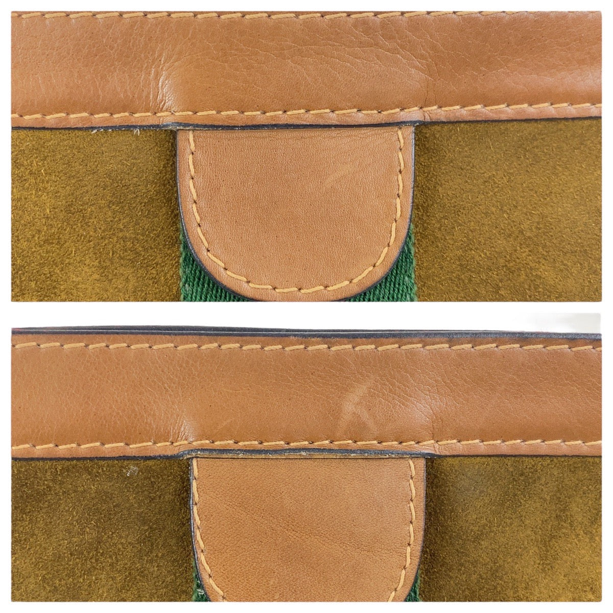 17477
GUCCI グッチ ヴィンテージ オールドグッチ シェリーライン ブラウン マルチカラー スウェード / レザー クラッチバッグ セカンドバッグ  メンズ ABP18