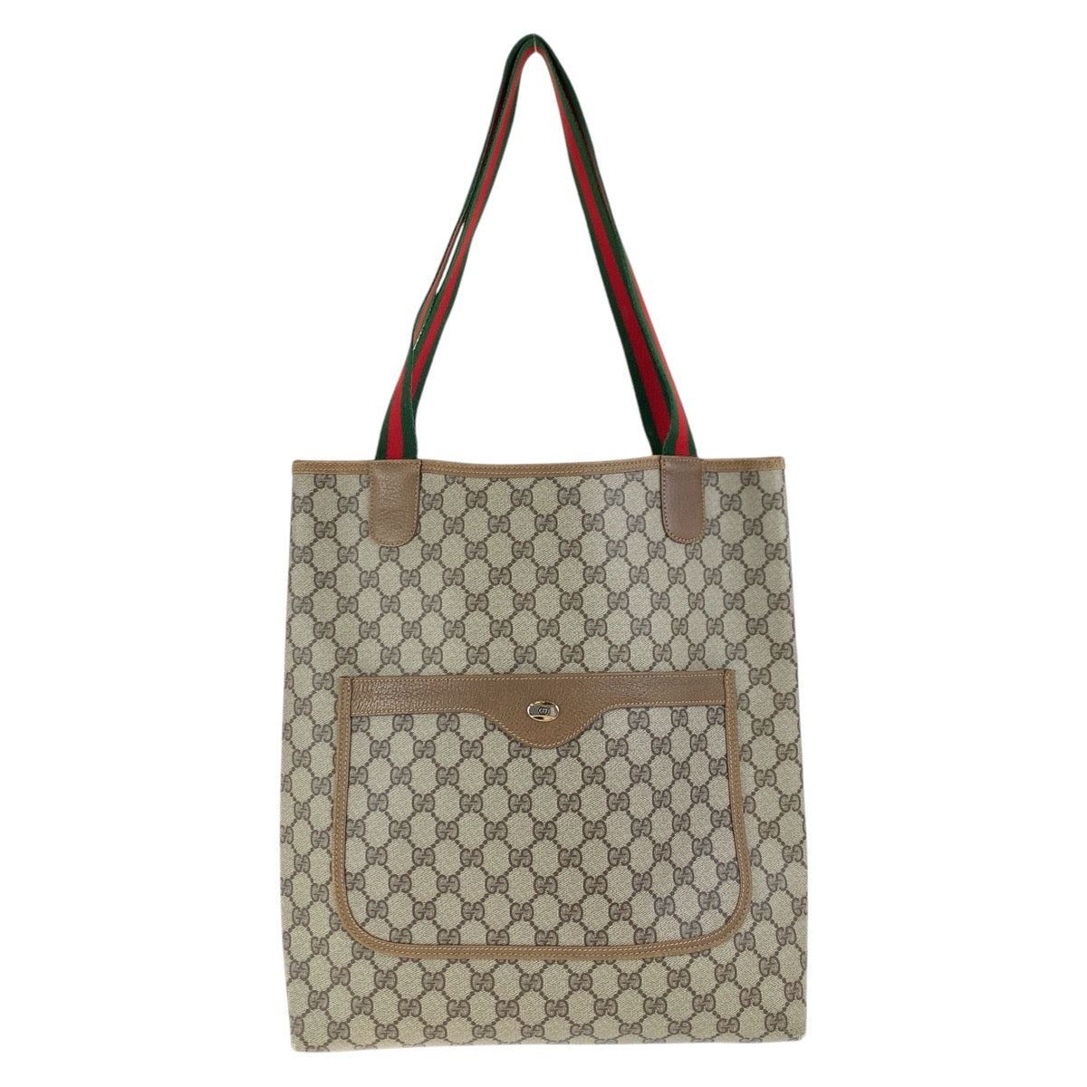 17478
GUCCI グッチ ヴィンテージ オールドグッチ シェリーライン ブラウン GGスプリームキャンバス / レザー 39 02 003 トートバッグ ショルダーバッグ  レディース
