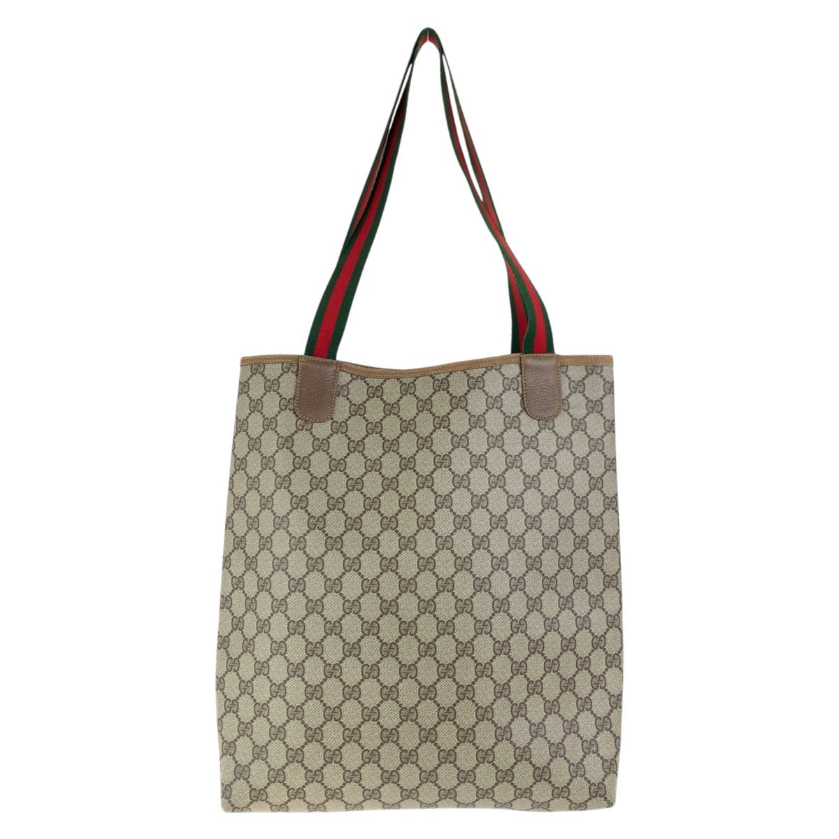 17478
GUCCI グッチ ヴィンテージ オールドグッチ シェリーライン ブラウン GGスプリームキャンバス / レザー 39 02 003 トートバッグ ショルダーバッグ  レディース