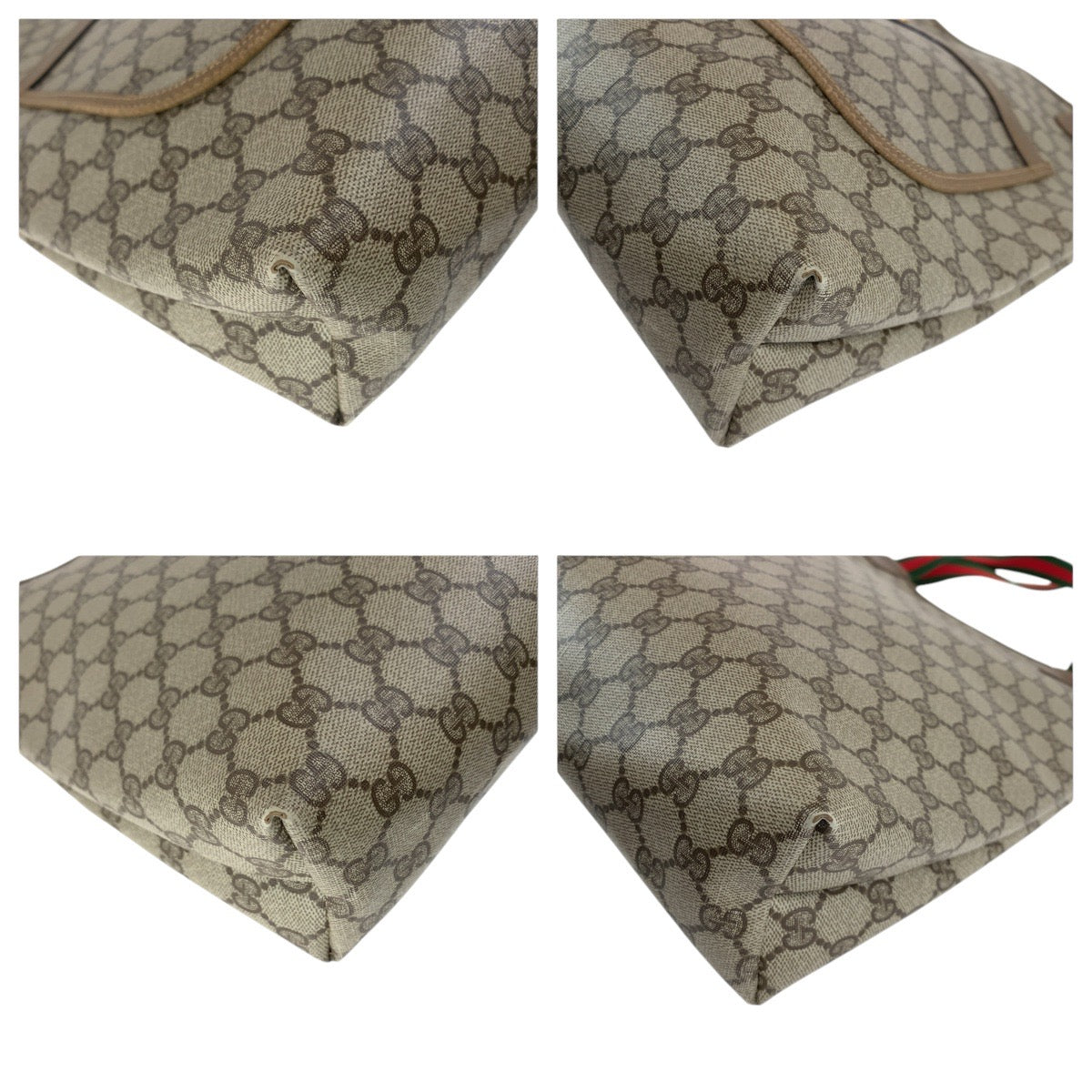 17478
GUCCI グッチ ヴィンテージ オールドグッチ シェリーライン ブラウン GGスプリームキャンバス / レザー 39 02 003 トートバッグ ショルダーバッグ  レディース