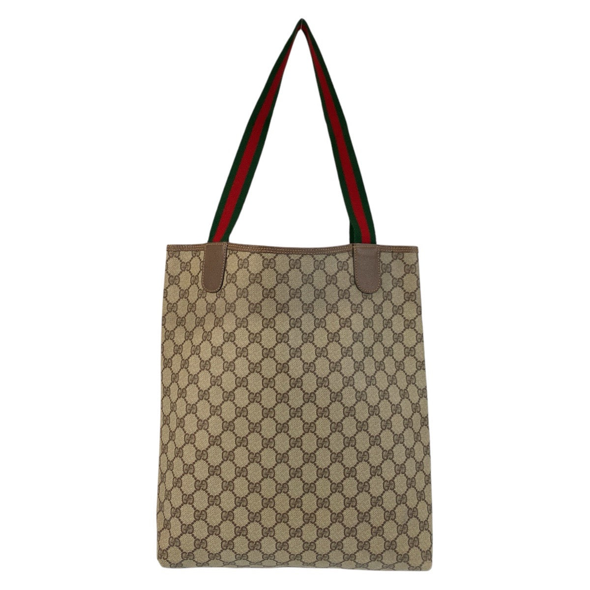 17479
GUCCI グッチ ヴィンテージ シェリーライン オールドグッチ ベージュ ブラウン GGスプリームキャンバス / レザー 39 02 003 トートバッグ ショルダーバッグ  レディース AB33