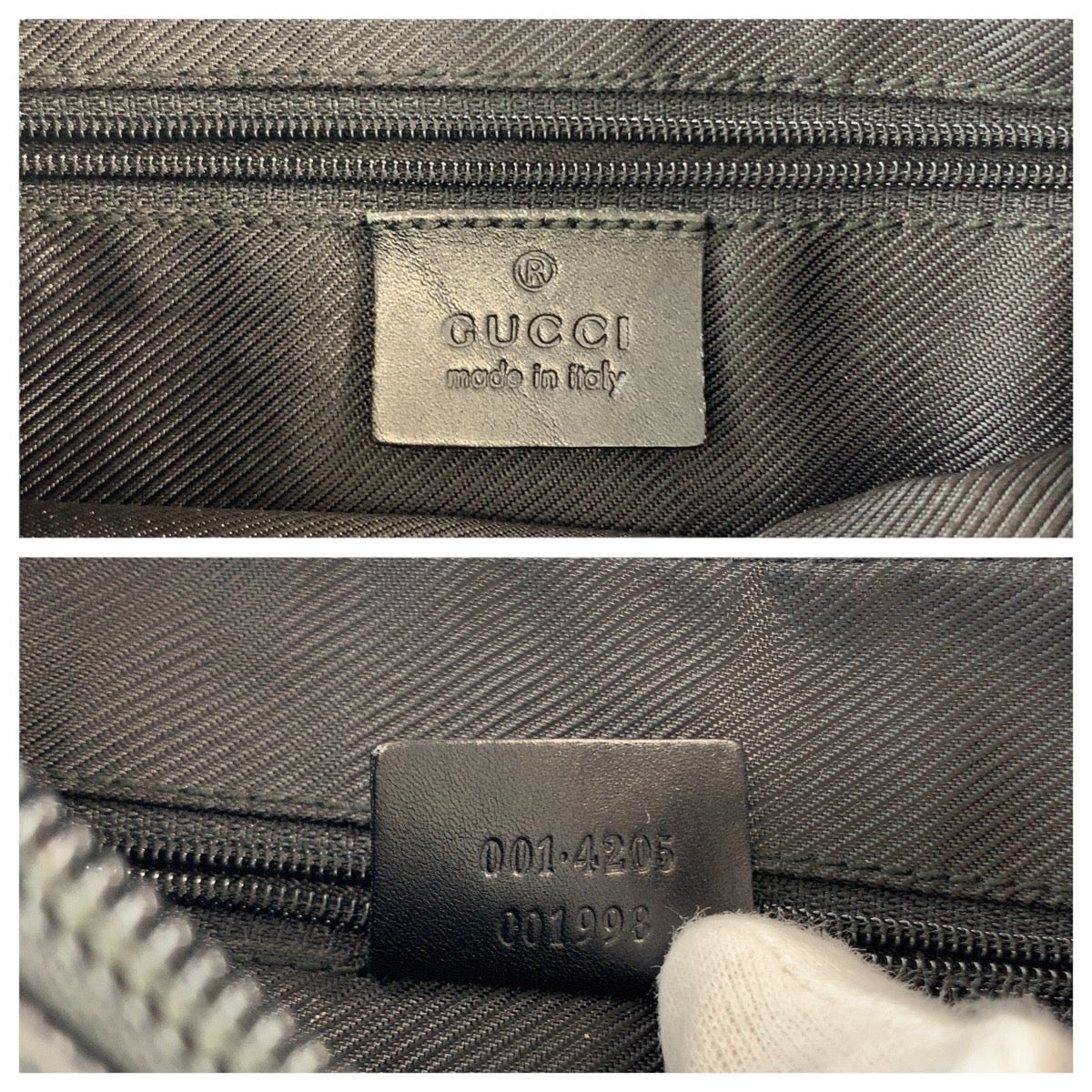 17482
GUCCI グッチ ブラック 黒 シルバー金具 GGキャンバス / レザー 001 4205 ショルダーバッグ  レディース ABP34