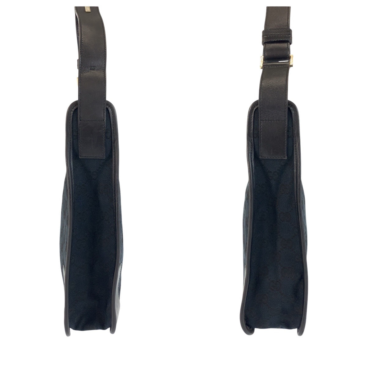 17482
GUCCI グッチ ブラック 黒 シルバー金具 GGキャンバス / レザー 001 4205 ショルダーバッグ  レディース ABP34