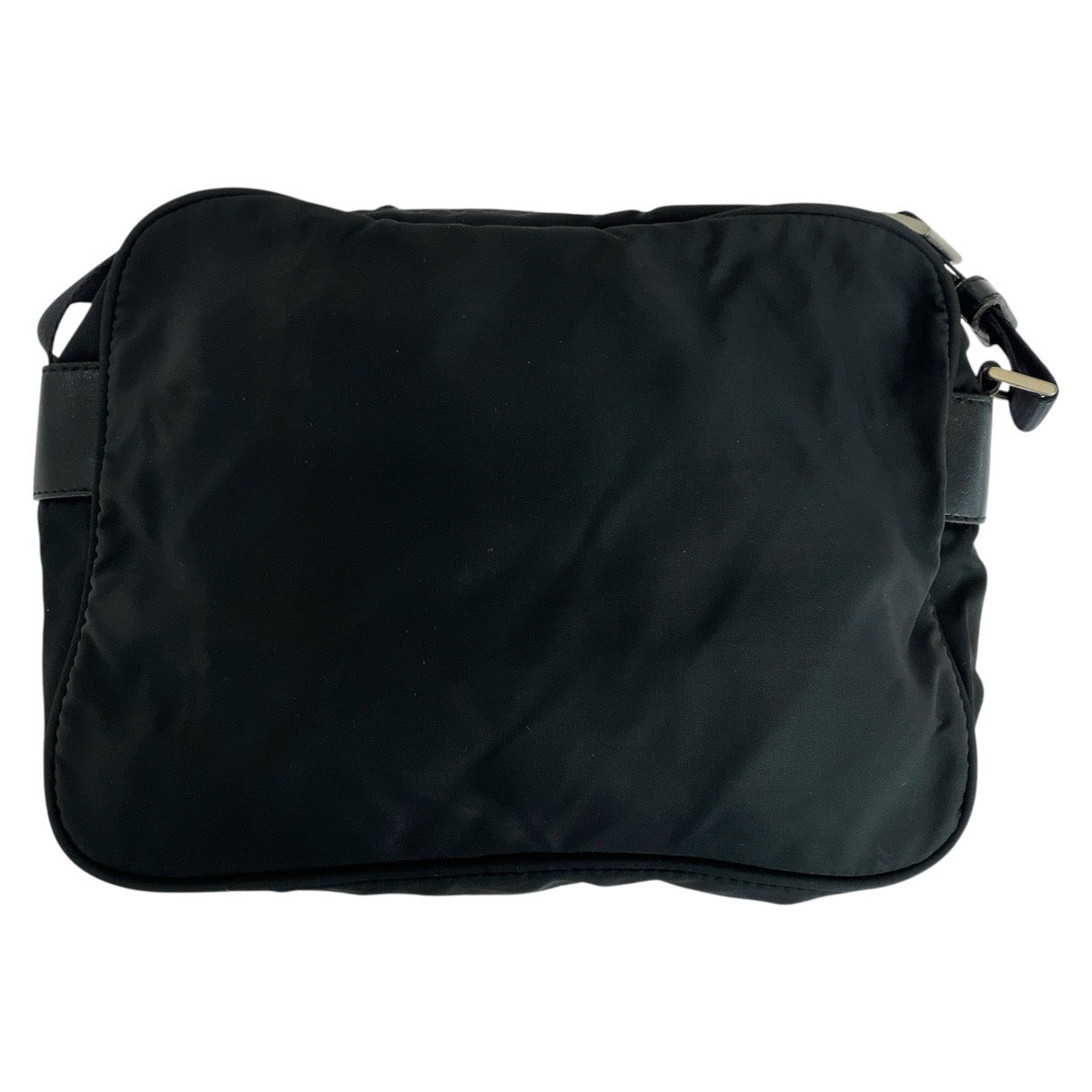 17483
PRADA プラダ テスート 三角ロゴプレート ブラック 黒 シルバー金具 ナイロン ショルダーバッグ ポシェット  レディース