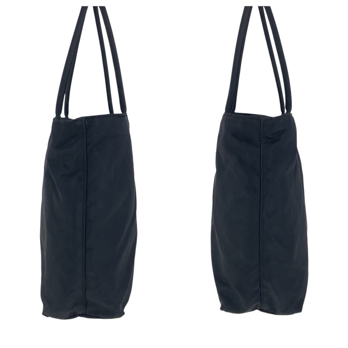 17485
PRADA プラダ テスート 三角ロゴプレート ブラック 黒 シルバー金具 ナイロン トートバッグ ハンドバッグ  レディース ABP40
