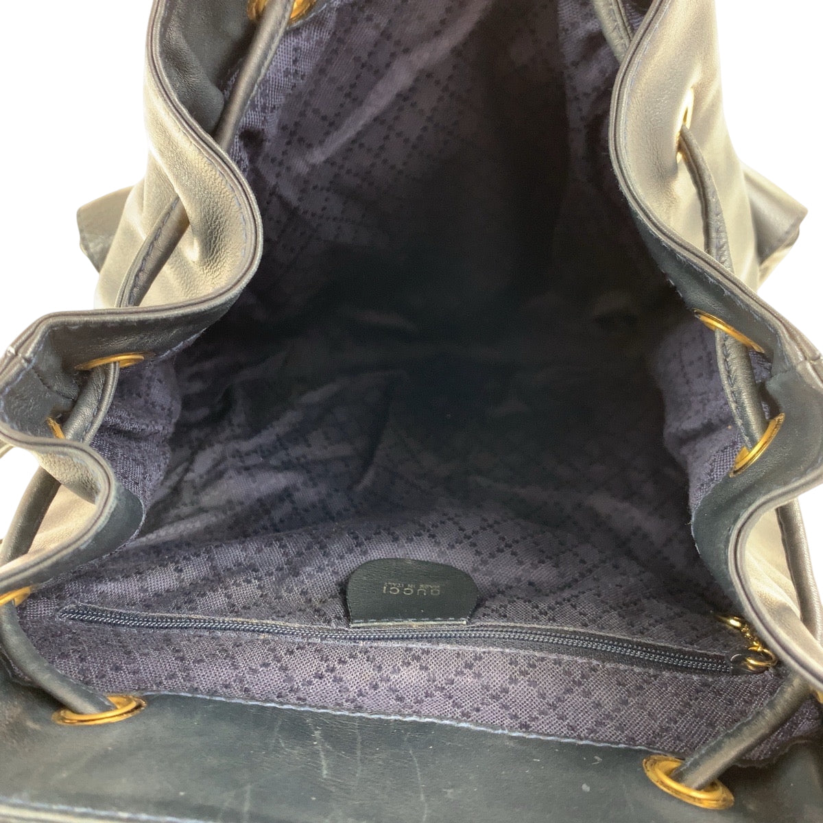 17486
GUCCI グッチ ヴィンテージ バンブー ブラック 黒 ブラウン ゴールド金具 レザー 003 2058 0016 リュックサック バックパック  レディース ABP40
