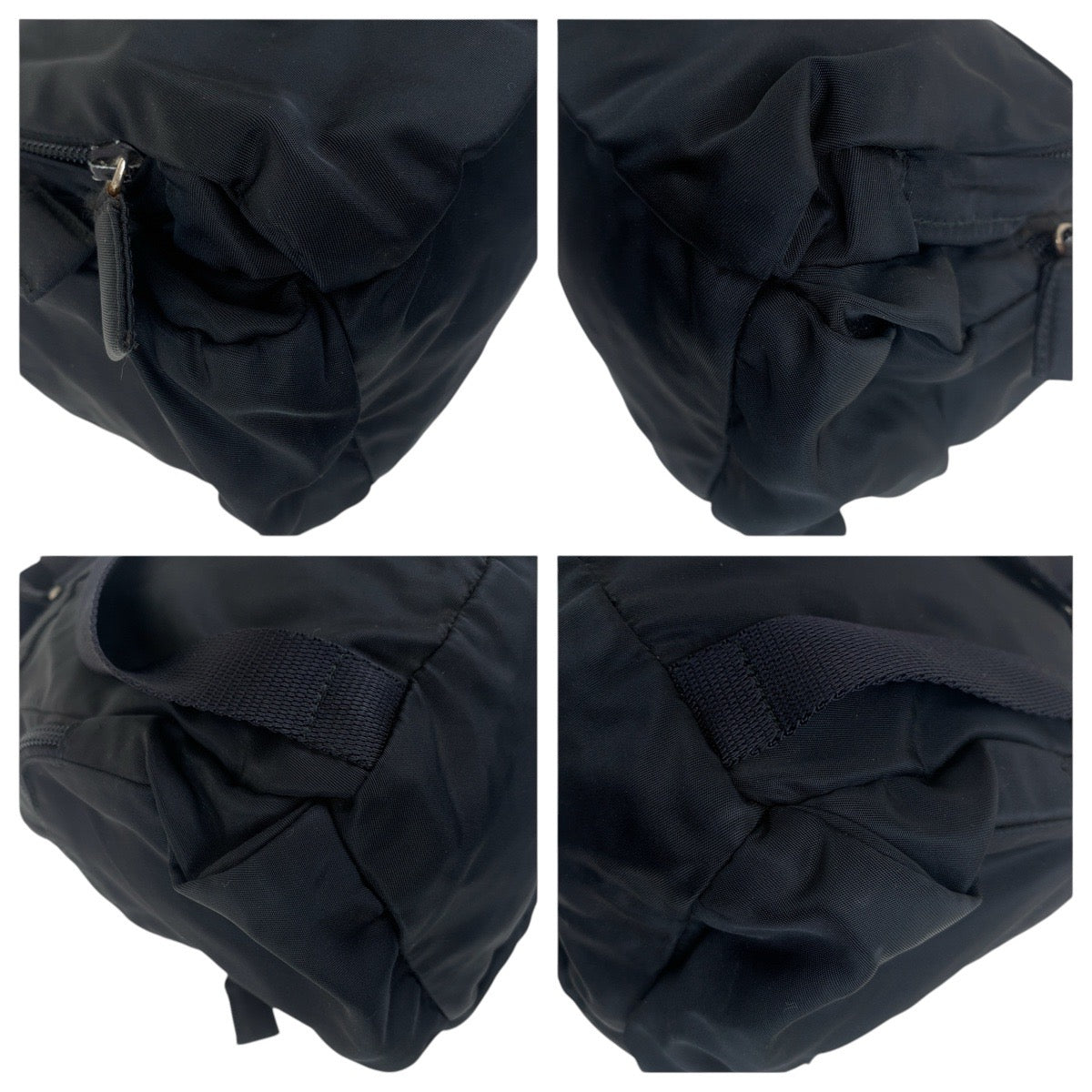 17487
PRADA プラダ テスート 三角ロゴプレート ブラック 黒 シルバー金具 ナイロン リュック・デイパック バックパック レディース ABP43