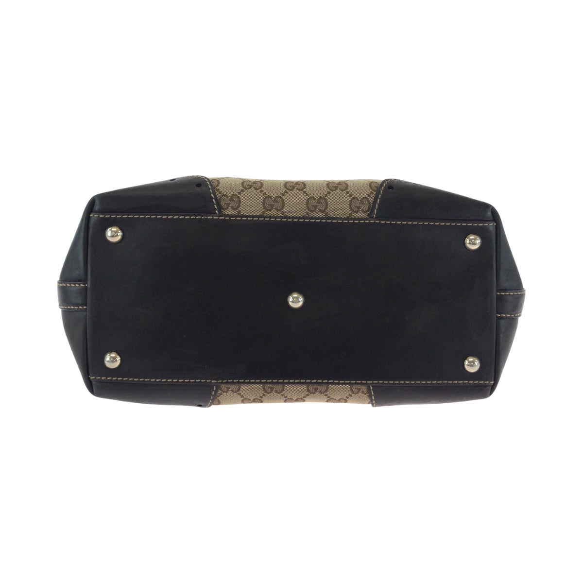 17488
GUCCI グッチ ベージュ ブラウン ゴールド金具 GGキャンバス 145993 トートバッグ ショルダーバッグ  レディース AB40