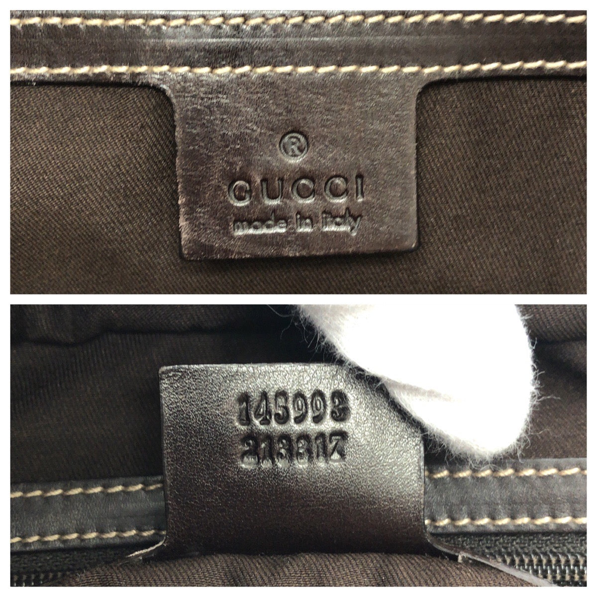 17488
GUCCI グッチ ベージュ ブラウン ゴールド金具 GGキャンバス 145993 トートバッグ ショルダーバッグ  レディース AB40
