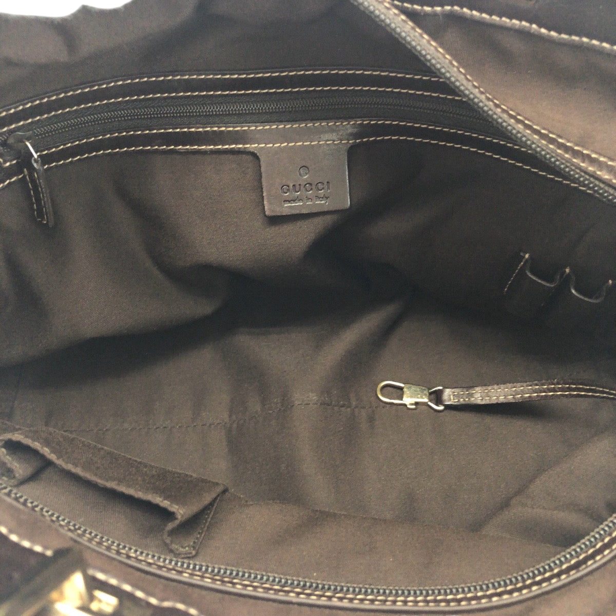17488
GUCCI グッチ ベージュ ブラウン ゴールド金具 GGキャンバス 145993 トートバッグ ショルダーバッグ  レディース AB40