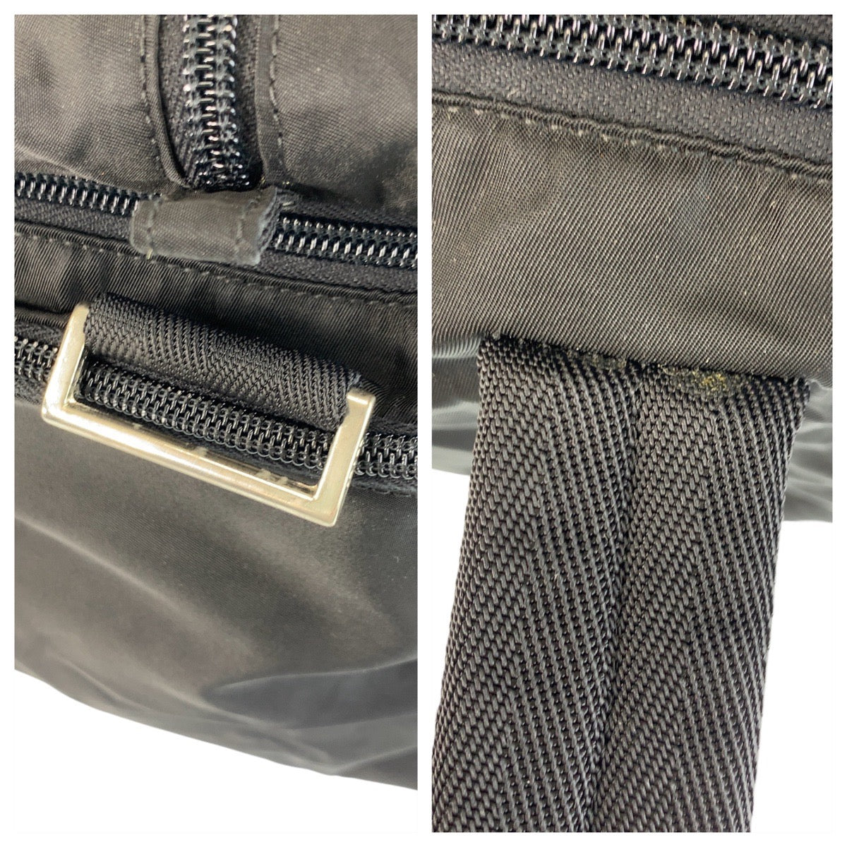 17489
PRADA プラダ テスート 三角ロゴプレート ブラック 黒 シルバー金具 ナイロン ボストンバッグ ショルダーバッグ 2way  メンズ