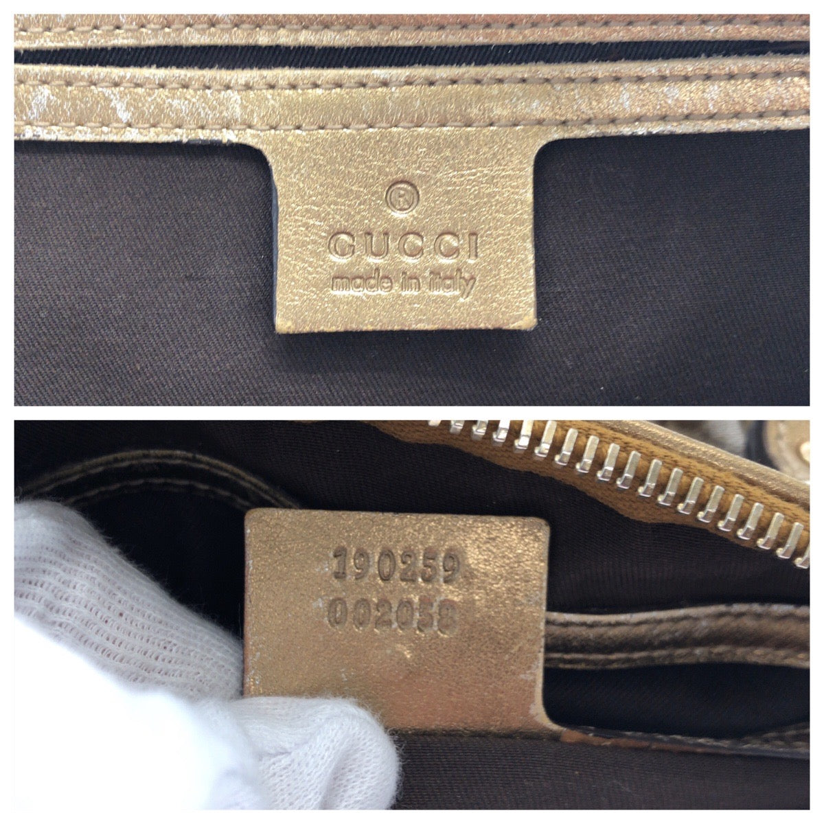 17490
GUCCI グッチ GGクリスタル ブラウン ゴールド ゴールド金具 PVC 190259 トートバッグ ハンドバッグ  レディース AB32