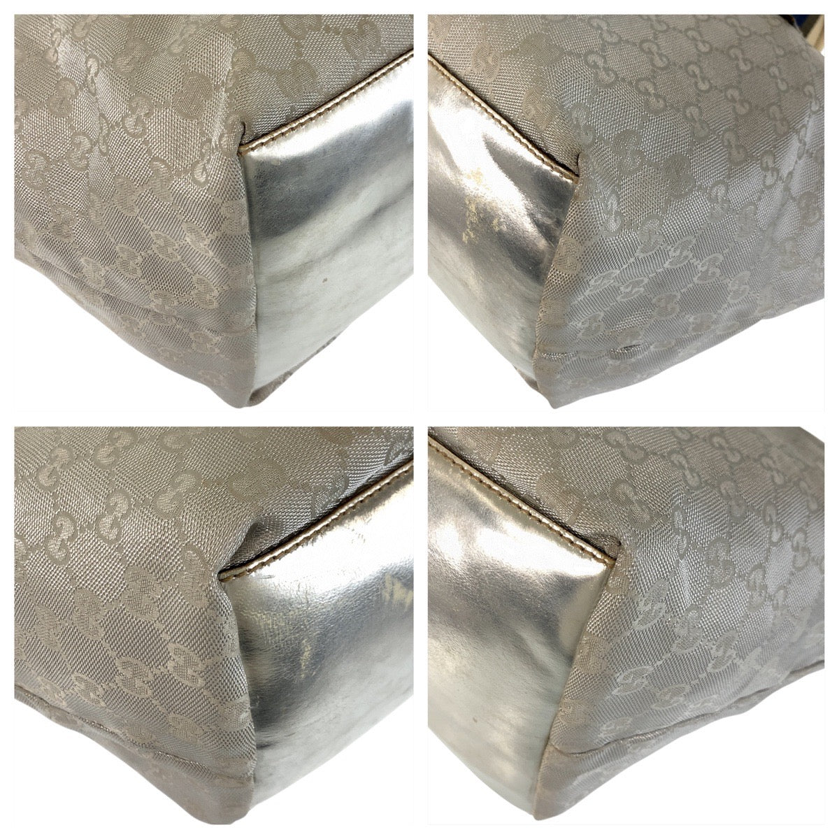 17491
GUCCI グッチ シェリーライン シルバー GGキャンバス 131230 トートバッグ ショルダーバッグ  レディース B26