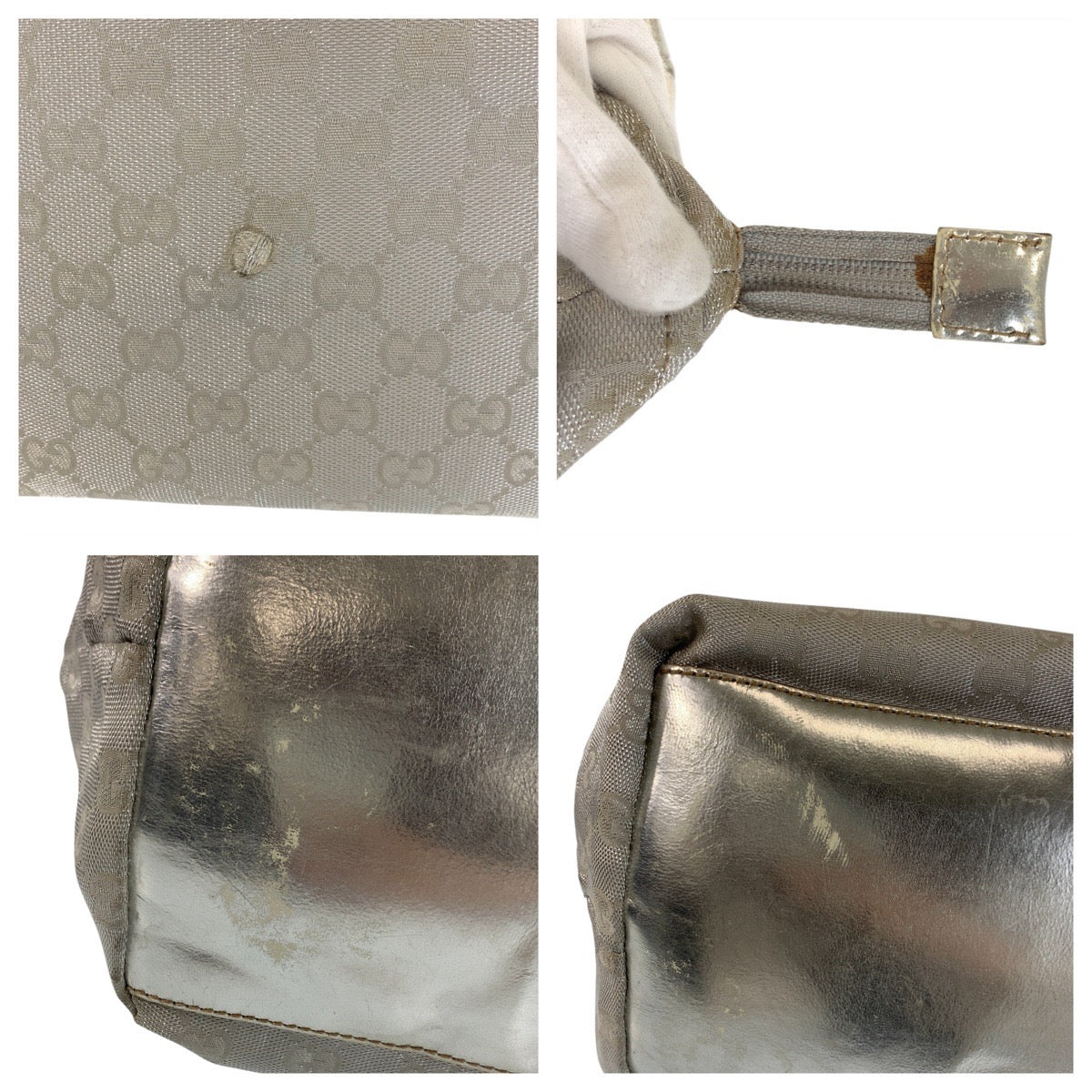 17491
GUCCI グッチ シェリーライン シルバー GGキャンバス 131230 トートバッグ ショルダーバッグ レディース B26