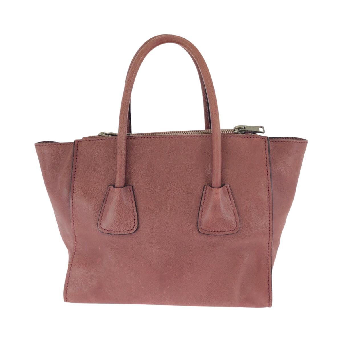 17492
PRADA プラダ 三角ロゴプレート ダスティピンク シルバー金具 レザー B2625M トートバッグ ショルダーバッグ ハンドバッグ 2way  レディース