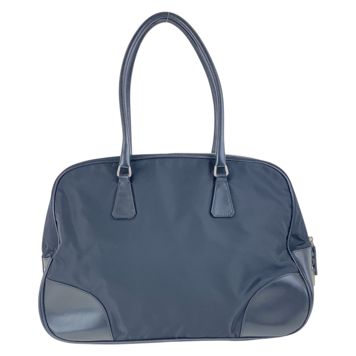 17494
PRADA プラダ テスート 三角ロゴプレート ブラック 黒 シルバー金具 ナイロン / レザー ショルダーバッグ ハンドバッグ  レディース
