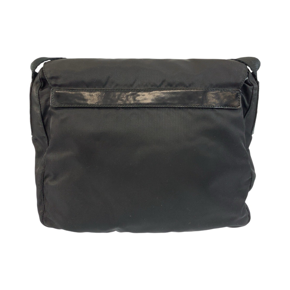17498
PRADA プラダ テスート 三角ロゴプレート ブラック 黒 シルバー金具 ナイロン / レザー ショルダーバッグ ポシェット  レディース ABP39