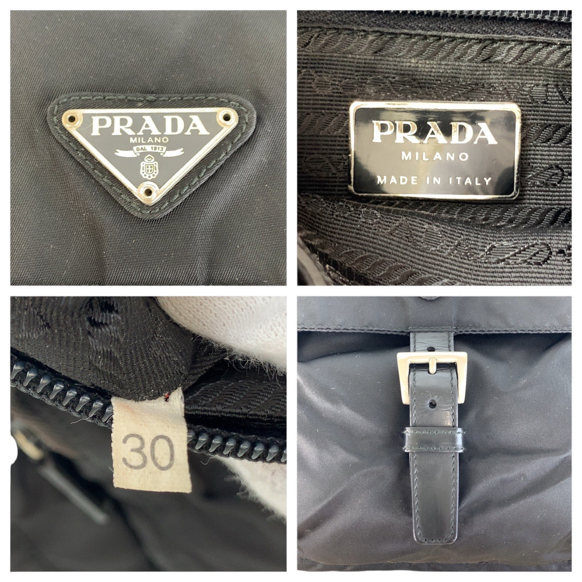 17498
PRADA プラダ テスート 三角ロゴプレート ブラック 黒 シルバー金具 ナイロン / レザー ショルダーバッグ ポシェット  レディース ABP39